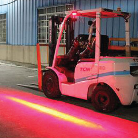 3 LED Forklift Truck RED Line Warning Lamp Safety Working Light 10-80V 